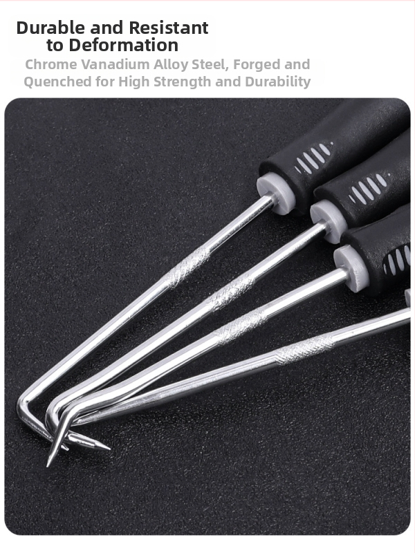 Lebycle erilise kujuga konksitööriist esikahvli hoolduseks – õli tihendi, laagri ja tihendi rõnga demontaaž