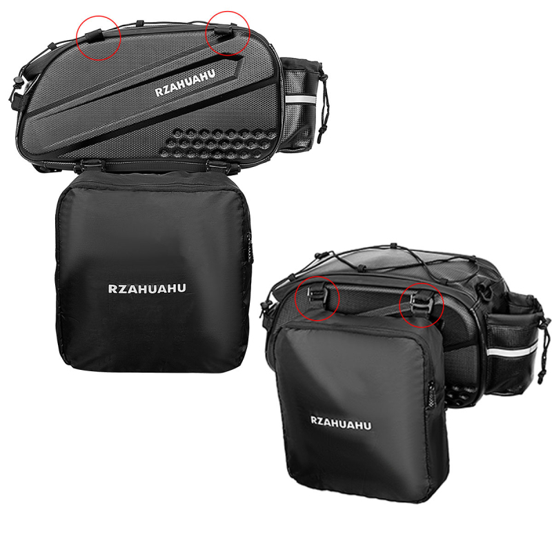 RZ Hátsó kerékpár pannier táska, 14L kapacitás, PU bőr, modell 367-2, vízálló