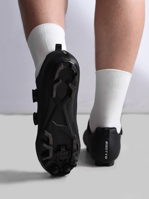 Унисекс обувки за клипс за планински и пътни велосипеди, двойно заключване, твърда подметка, ударопоглъщаща подметка.