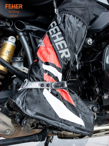Feher Nepremokavé motocyklové topánky a kryty na topánky, protišmykové dažďové topánky, unisex