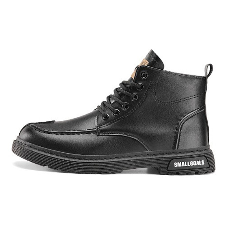 Muške Martin čizme | PU gornji dio | okrugli nos | srednje visoki pet 3-5 cm | gumeni đon | prednje vezivanje