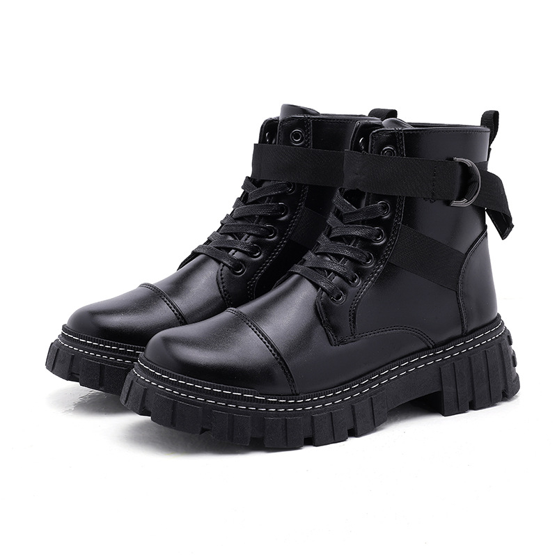 Férfi Martin bakancsok, magas szárú, vízálló mikroszálas felső rész, gumitalp