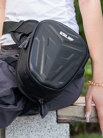 Motorkerékpár/bicikli derék- és lábszár táska EVA merev héjjal, vízálló, nagy kapacitású; Anyag: EVA+PU; Modell: 2; Márka: Linding