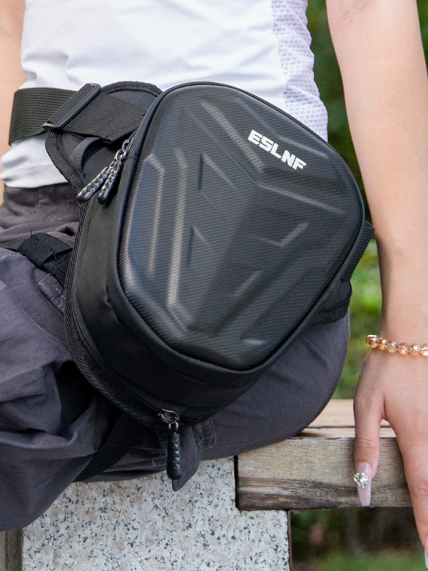 Motorkerékpár/bicikli derék- és lábszár táska EVA merev héjjal, vízálló, nagy kapacitású; Anyag: EVA+PU; Modell: 2; Márka: Linding