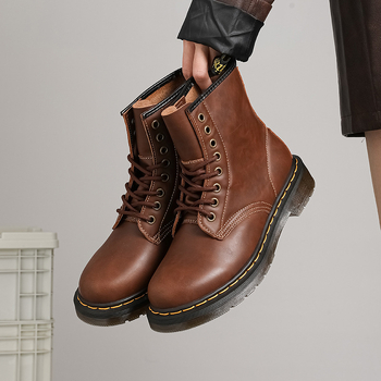 1460 Martin csizma nőknek, felsőrész valódi bőr, Goodyear gumitalp, belső bőr, alacsony sarka 1–3 cm