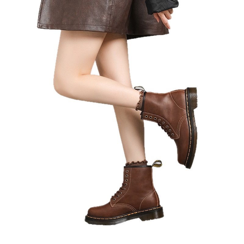 1460 Martin csizma nőknek, felsőrész valódi bőr, Goodyear gumitalp, belső bőr, alacsony sarka 1–3 cm