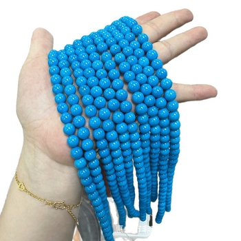 10 mm okrugle agatne perle - plava i tirkizna, nježan perlasti završetak, DIY nakit poluproizvodi