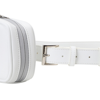 Голф чанта за талия с колан, водоустойчива PU, побира най-големия iPhone, отделения за далномер и топки