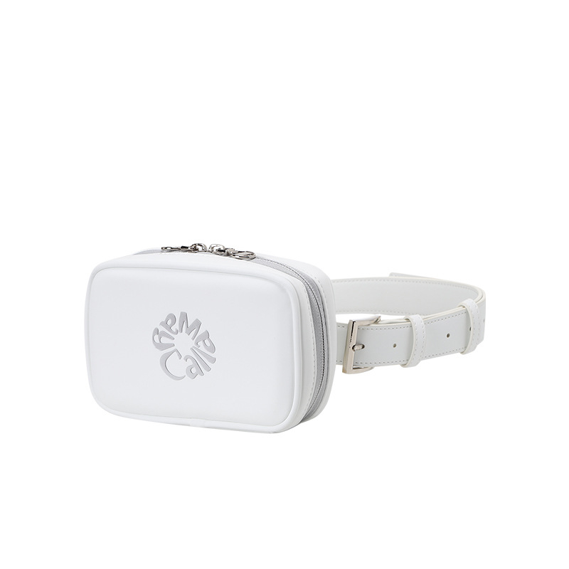 Голф чанта за талия с колан, водоустойчива PU, побира най-големия iPhone, отделения за далномер и топки