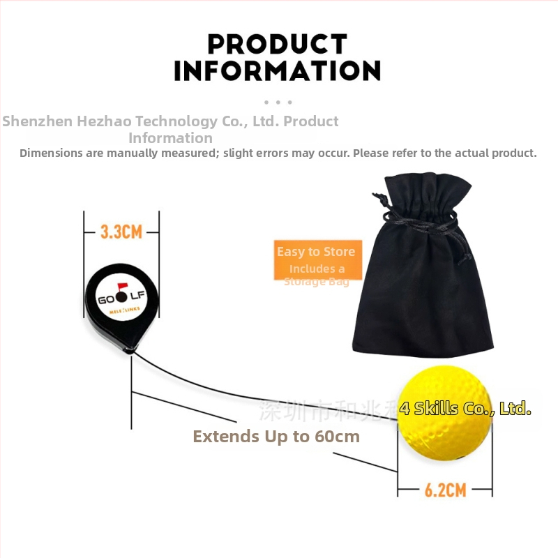 Merlot Golf тренировъчна топка за глава – PU материал, аксесоар за тренировка голф, подобрява стабилността на свинга и точността на удара