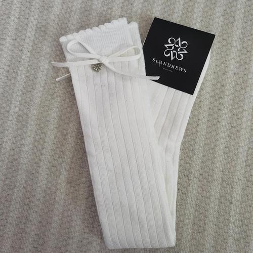 Голф чорапи, удебелени и топли с текстура на кърпа, дължина 38 см, дизайн с панделка, бамбукови влакна, полипропиленово съдържание, за голф