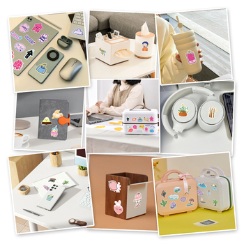 Set de etichete golf pentru telefon, computer și bagaj – design desen animat, impermeabil; Marcă Youyi; Greutate 30 g; Proces de imprimare: offset; Model: minge de golf