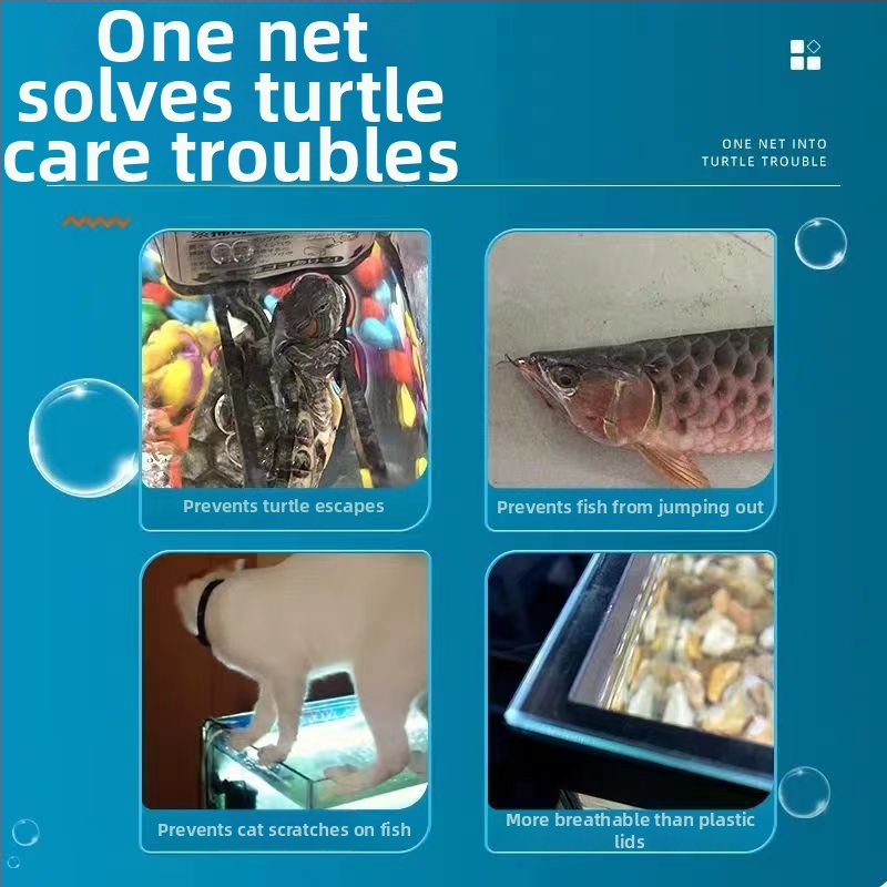 Akvaariumi kilpkonna võrgukate elastse võrguga, kaitseb põgenemise ja kasside kriimustuste eest (Materjal: Plastik; Kategooria: Akvaariumi varustus; Toote number: AXd6ktOGoR0SNCfobqw3TVtd8XE=)