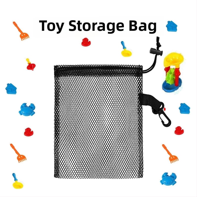 Poliesterinis tinklinis maišelis su virvele kriauklėms laikyti — Peng Huiming, Bundle Pocket stilius, serigrafija, logotipas atspausdintas