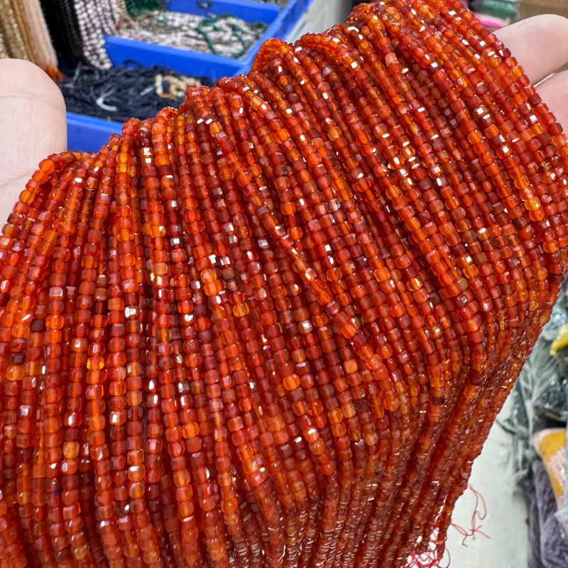 Slobodno perle od ahata, četvrtastog reza, polirane sirovine kamena, svijetao luksuzni stil, za ogrlicu i narukvicu