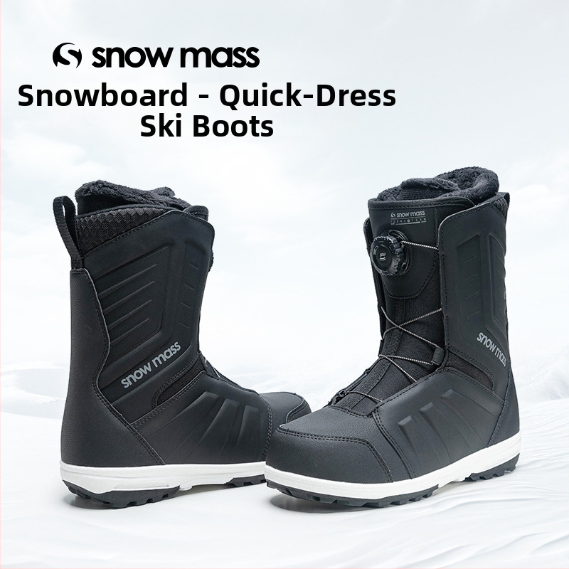 SNOWMASS snowboardi saapad – klambri sulgemine; ülaosa PU + veekindel kangas; ülaosa kõrgus üle 20 cm; kummist talla; EVA vahetald