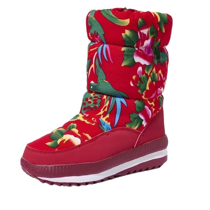 Χιονονοστοιχικά μποτάκια με ψηλή γόβα, σόλα από καουτσούκ, επενδυμένα με φλίς, ύψος 12 εκ, πλαϊνό φερμουάρ