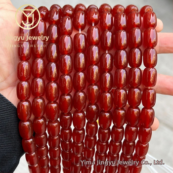 10x14mm 7A crvene ahat cilindrične perle – prirodni crveni ahat, labave perle za DIY nakit