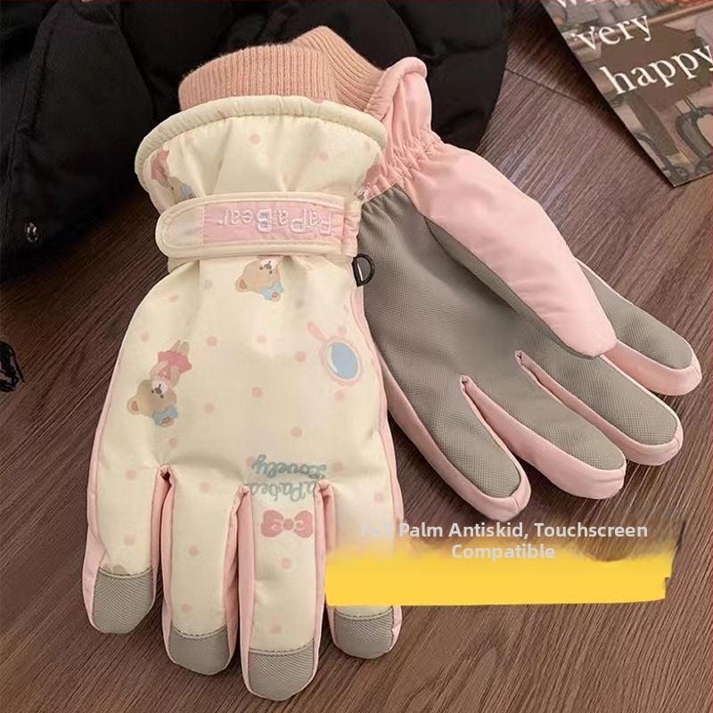 Ски ръкавици за жени, полиестер, универсална възрастова група, на склад