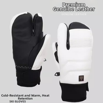 LTVT Ски ръкавици от естествена кожа – неутрални по пол, за всички възрасти