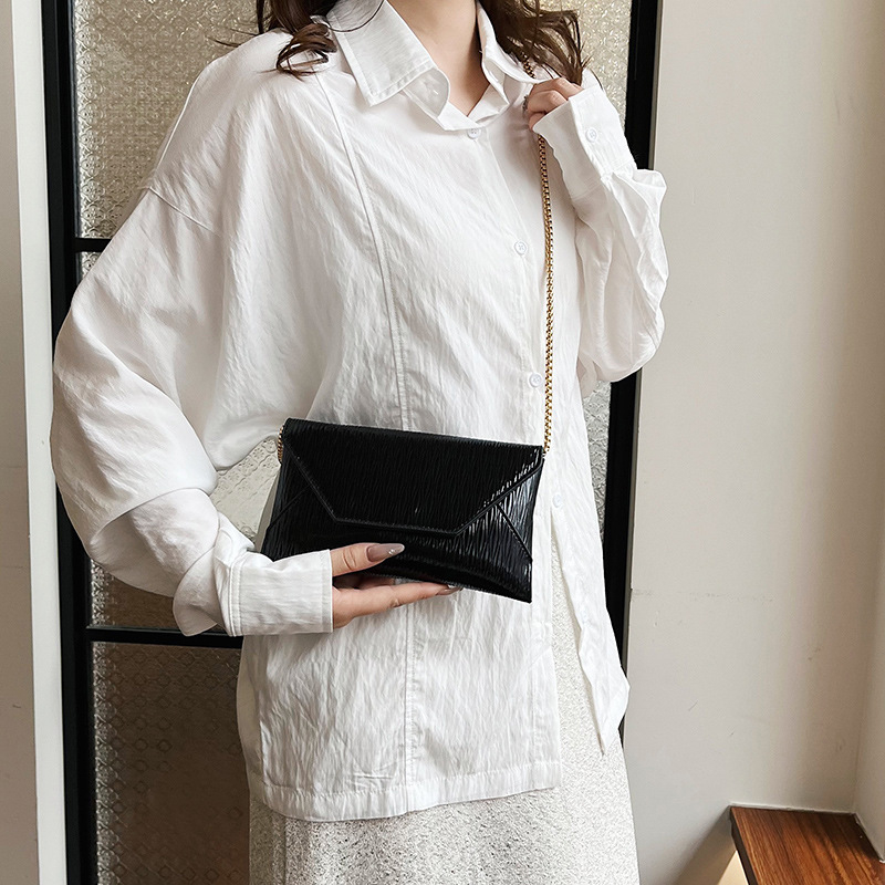 Geantă crossbody PU, stil urban simplu, formă orizontală pătrată, închidere magnetică, lansare iarnă 2024