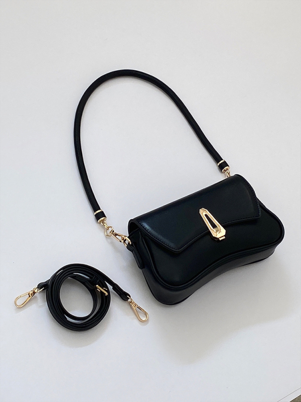 PU crossbody torba, gradski stil, četvrtast oblik, zatvaranje kapom, bez podstave, unutarnji džep s zipom