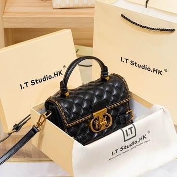 Ženska torbica crossbody s poklopcem, PU materijal, zaključavanje, džep za ID, poliester podstava, vodoravni kvadratni oblik, jednodijelna naramenica, za svakodnevnu upotrebu