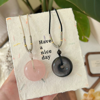 Nakit za parove s prilagodljivim ručnim lancem, privjesak od prirodnog kamena, krištal postavljen, geometrijski oblik