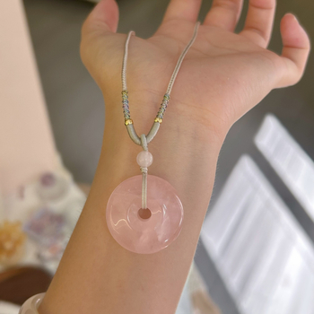 Nakit za parove s prilagodljivim ručnim lancem, privjesak od prirodnog kamena, krištal postavljen, geometrijski oblik