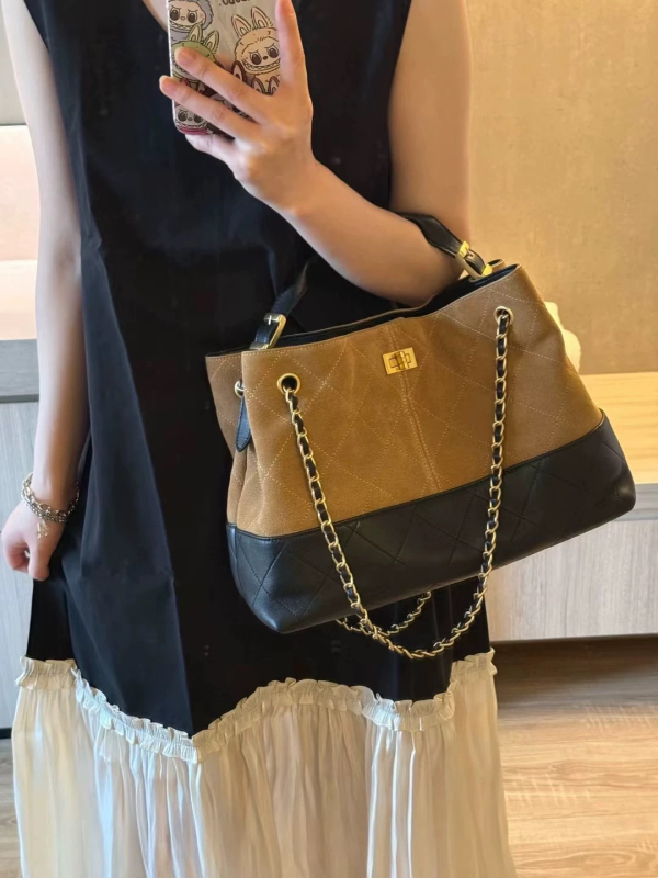 PU bucket bag, gradski minimalistički stil, skriveni džep sa zipom i dvostruke naramenice