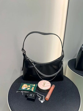 Geantă crossbody PU cu fermoar, stil urban minimalist, design baguette, căptușeală poliester, vara 2025