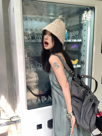 Rucsac urban din pânză cu dungi – pentru femei, pentru călătoria de relaxare, material: pânză, stil: simplitate urbană