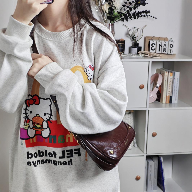 PU torbica ispod pazuha, zatvarač, poliester, vodoravni kvadratni oblik, džep za telefon