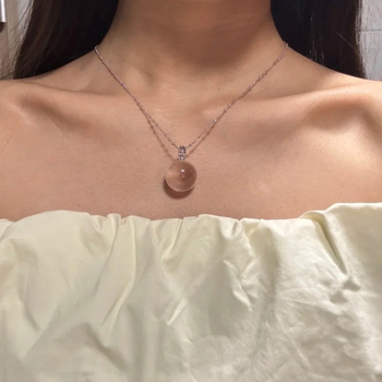 Kulons no 925 sudraba ar kristālu, bez sekundāra akmens, vienkāršs stils, dāvanu kastē