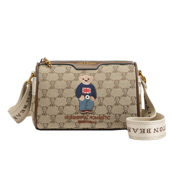 Torba preko ramena u obliku jastuka, platno, gradski stil jednostavnosti, zatvarač, podstava od tekstila