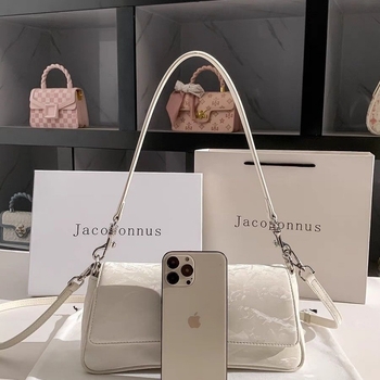 Geantă baguette în stil francez, pentru femei, crossbody, corduroy, căptușeală PU, închidere magnetică