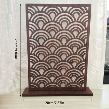 Suport din lemn pentru cercei cu decupaje — organizator de bijuterii pentru birou, stil artistic, primăvara 2024