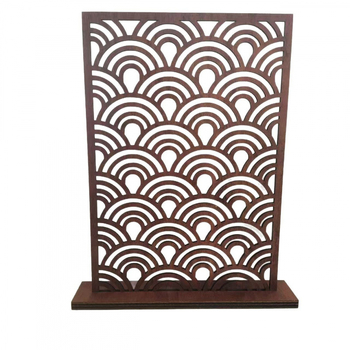Suport din lemn pentru cercei cu decupaje — organizator de bijuterii pentru birou, stil artistic, primăvara 2024