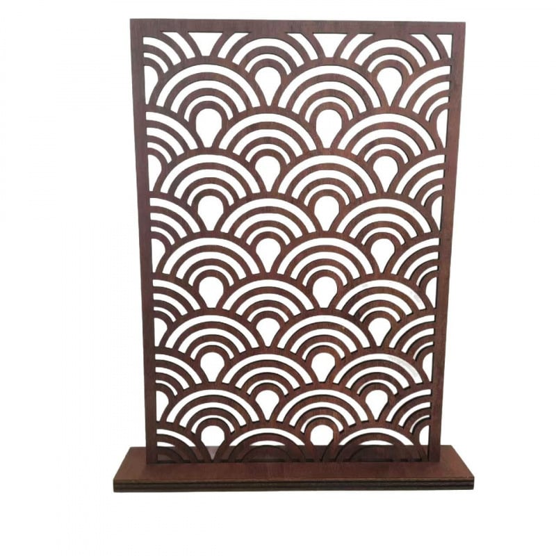 Suport din lemn pentru cercei cu decupaje — organizator de bijuterii pentru birou, stil artistic, primăvara 2024