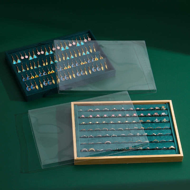 Capac pentru tava de bijuterii, PVC, dreptunghiular, un singur strat, proces blister
