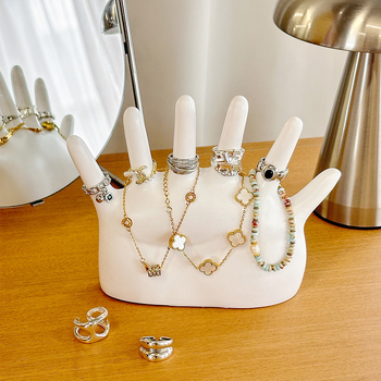 Suport pentru bijuterii de birou – vinil, stil vintage, instalare pe birou, multifuncțional, 1 nivel