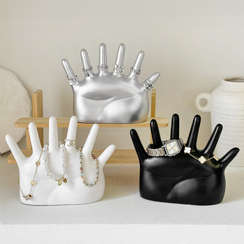 Suport pentru bijuterii de birou – vinil, stil vintage, instalare pe birou, multifuncțional, 1 nivel