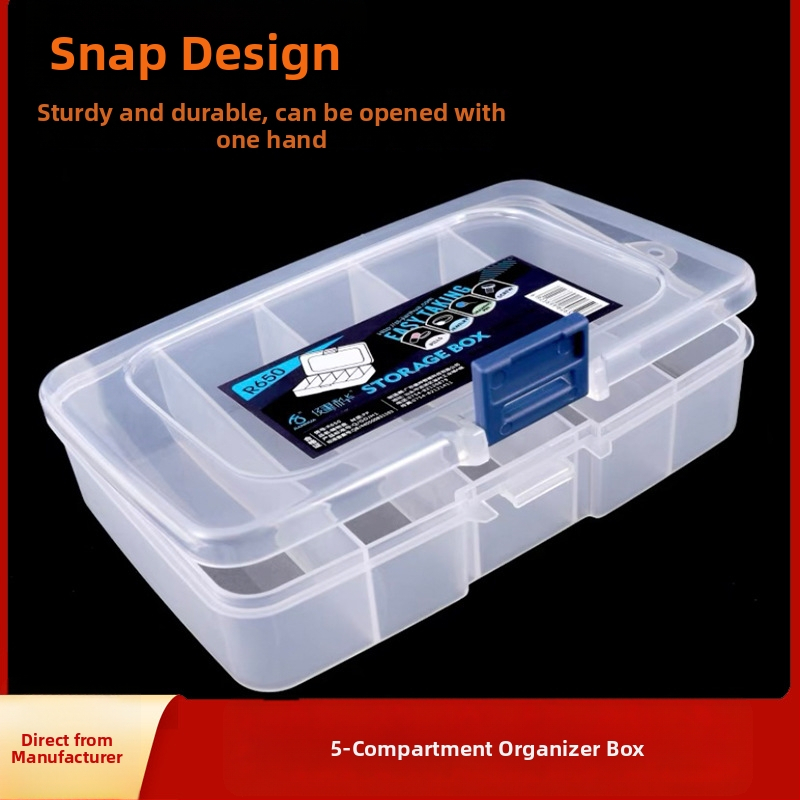 Tetovēšanas piederumu uzglabāšanas kārba ar daudzām nodalēmām adatu daļām, gredzenu kausiem, krāsu kausiem, vates tamponiem un tonēšanas adatām