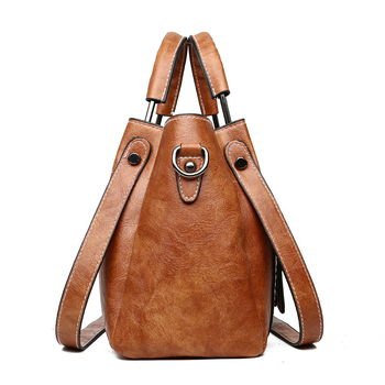 Fagani PU Bucket kabelka — Zips otvorenie, Materiál PU, Štýl Bucket bag, Tvar horizontálny štvorec, S jedným remienkom