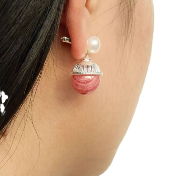 Ogrlica od bakra, kristalni privjesak, zmijskog tipa lanac, valoviti stil, Seiko završetak