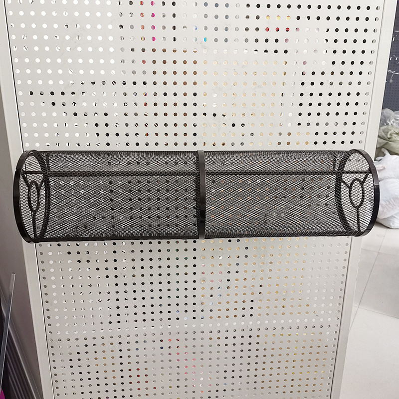 Stalak za izlaganje gumica za kosu, cilindrični metalni stalak za nakit, kovano željezo, nordijski stil (Tip: Jewelry rack; Materijal: Metal; Model: Cylinder; Obrt: Kovane željezo; Stil: Nordic)