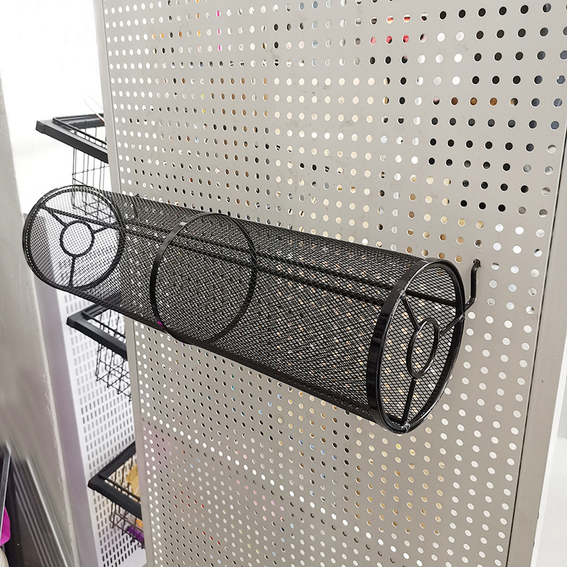 Stalak za izlaganje gumica za kosu, cilindrični metalni stalak za nakit, kovano željezo, nordijski stil (Tip: Jewelry rack; Materijal: Metal; Model: Cylinder; Obrt: Kovane željezo; Stil: Nordic)