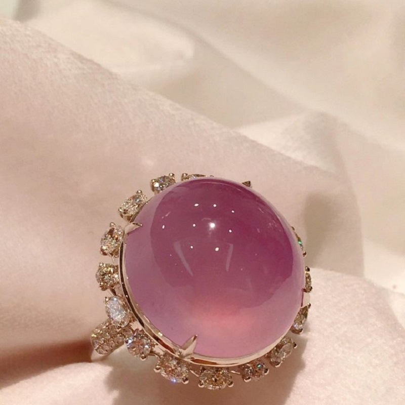 Lančić od bakra s premazom S925 i privjeskom od kalcedona na O-lancu (elektroplating)