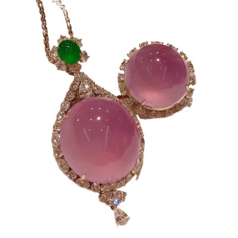 Lančić od bakra s premazom S925 i privjeskom od kalcedona na O-lancu (elektroplating)