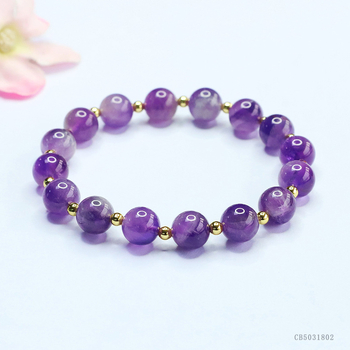 Ametista kaklarota ar zeltā pārklātu vara, elegants stils, 2025. gada pavasara izlaišana